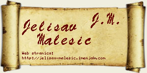 Jelisav Malešić vizit kartica
